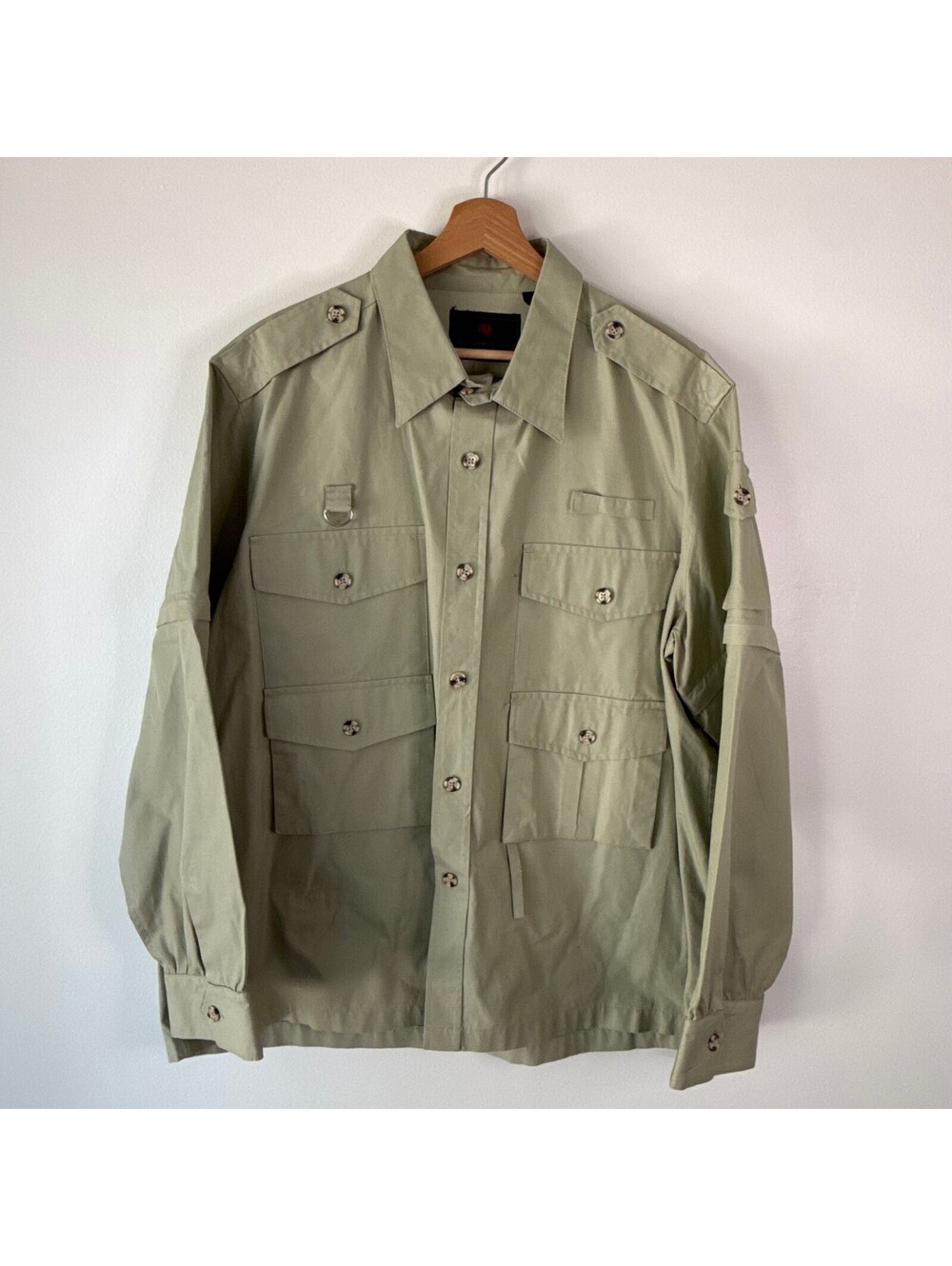 Vintage 70s Abercrombie & Fitch Safari Bush Long Sleeve Utility Shirt Size XL
